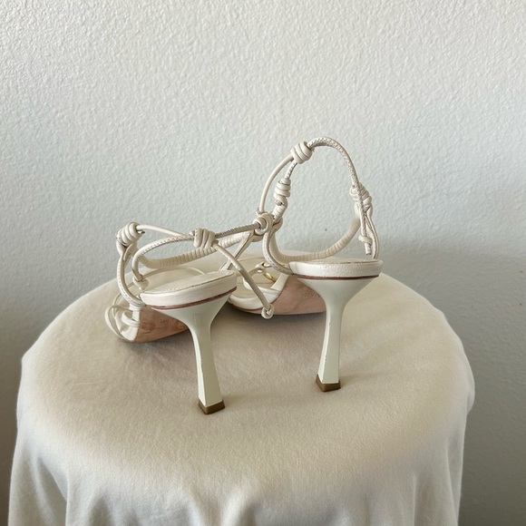 Aje Mirage Leather Strappy Heel in Ivory - Picture 7 of 10